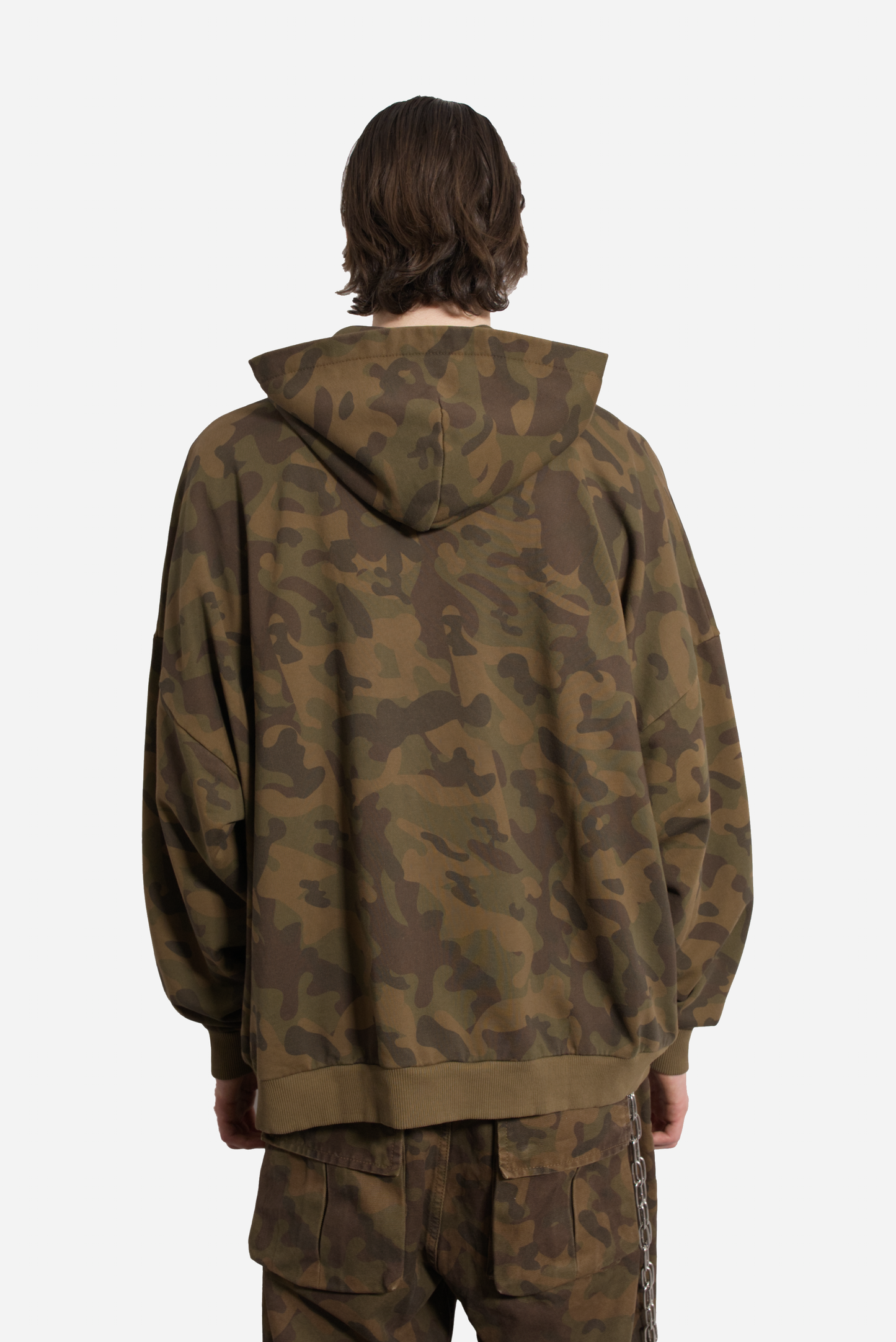 Embroidery Zip Up washed Camo